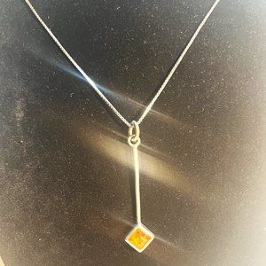 Amber and Silver necklace